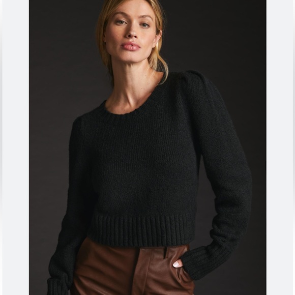 Maeve Sweaters - Maeve Anthropologie Puff Sleeve Sweater Knit Black M